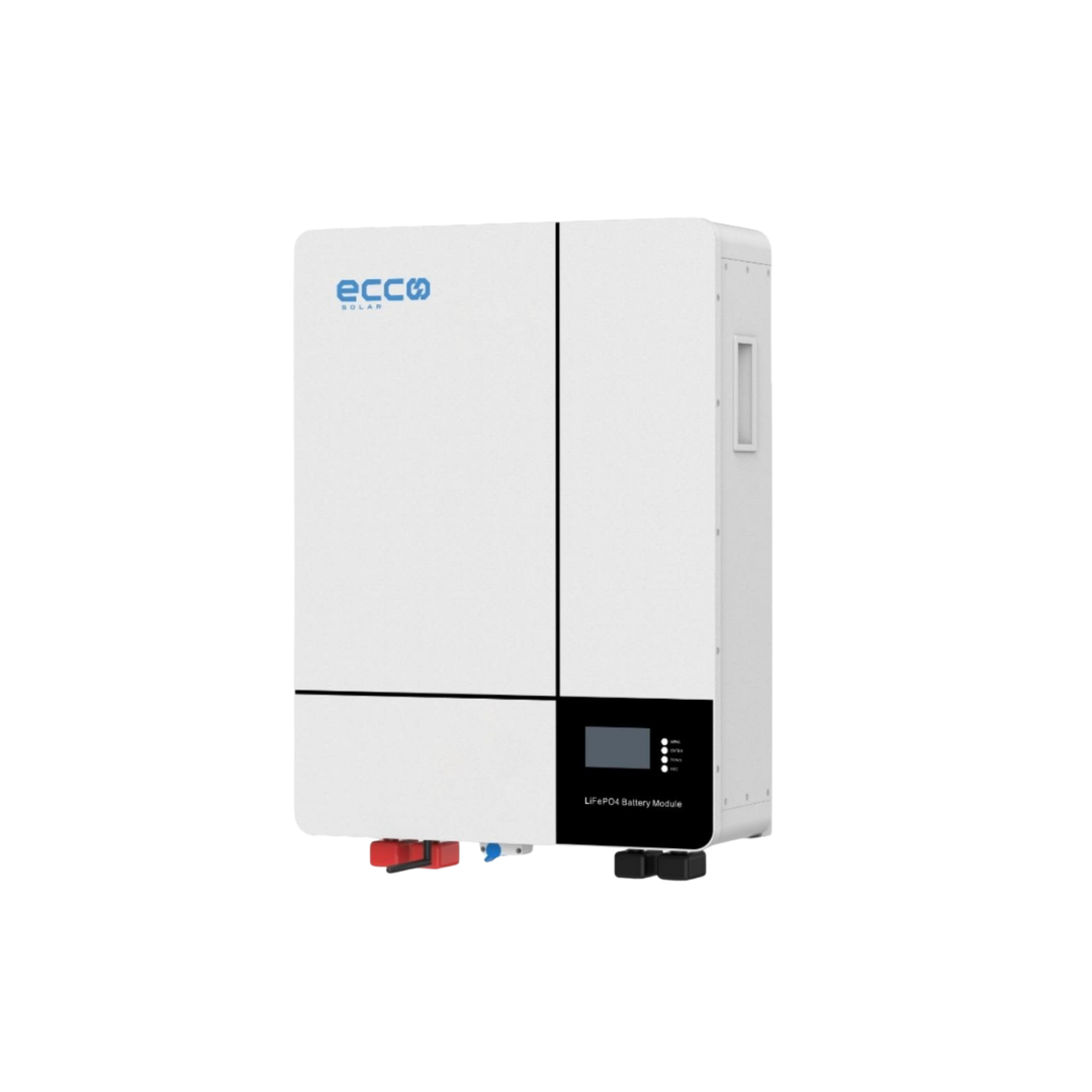 5.12kWh Ecco Lithium Battery 51.2V 100AH Wall Mount (ME51100)