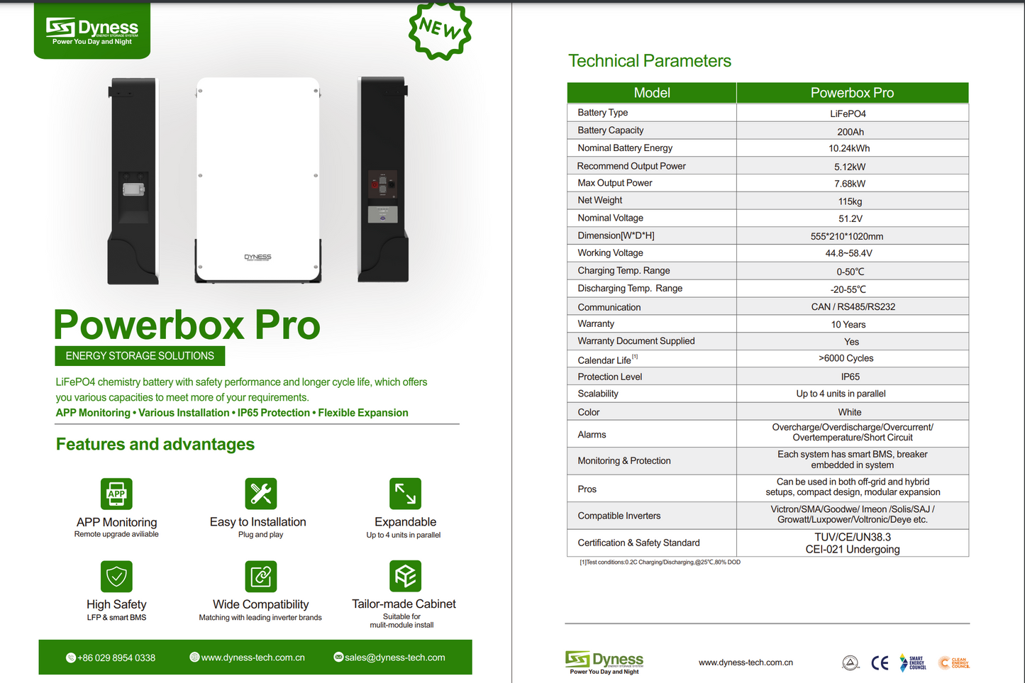 10.24kWh Dyness Powerbox Pro Lithium-ion Battery