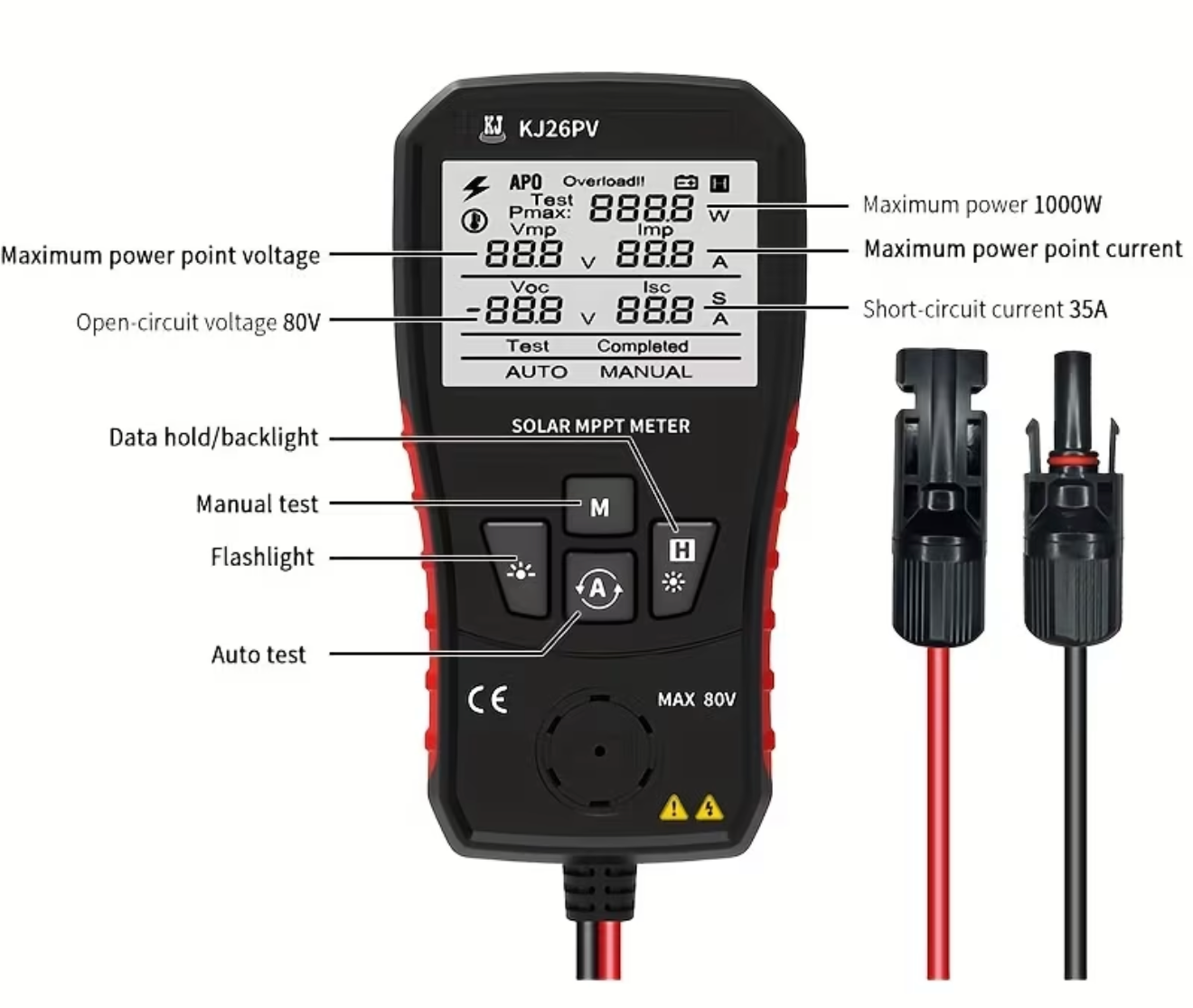 Solar PV Tester with LCD Backlight