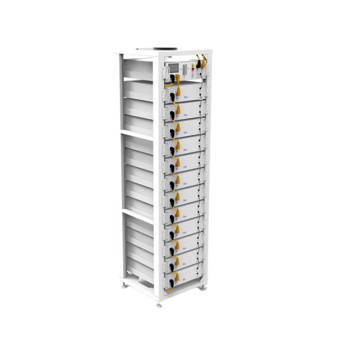 61.44kWh HV Deye Battery Set (Includes 12x 5.12kWh battery, 3U Rack and HV control box)