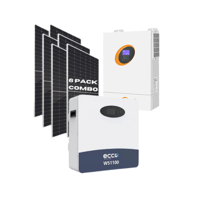 11KVA JSD Solar Hybrid Inverter MPPT 48V + 5.12kWh Ecco Lithium Battery + 6x 560W Tier 1 Solar Combo