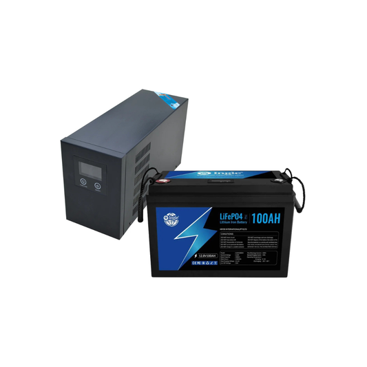 2000W Ecco Pure Sine Wave Inverter + 1.28kWh Lithium Battery Back Up Combo