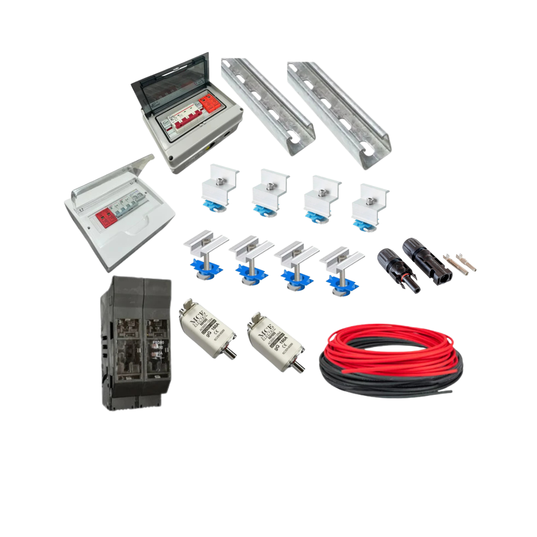 Installation Kit For 3 Pack Solar Panel , Inverter And Battery Combo