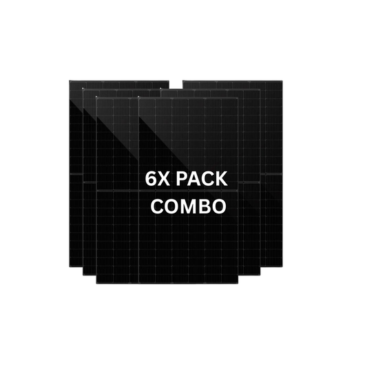 455W DAH Tier 1 Mono Perc Solar Panels 6x Pack (Black Frame)