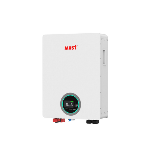 5.12kWh Must 100AH 51.2V Wall Mount Lithium Battery (LP1600) + WIFI
