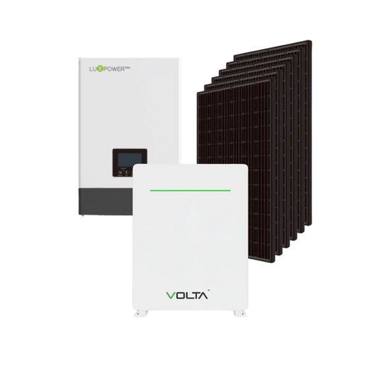 5KVA Luxpower Hybrid Inverter Load Shedding Combo + Volta Stage 1 New Gen (5.12kWh) Lithium Battery + 545W TIER 1 Mono Crystal Solar Panels