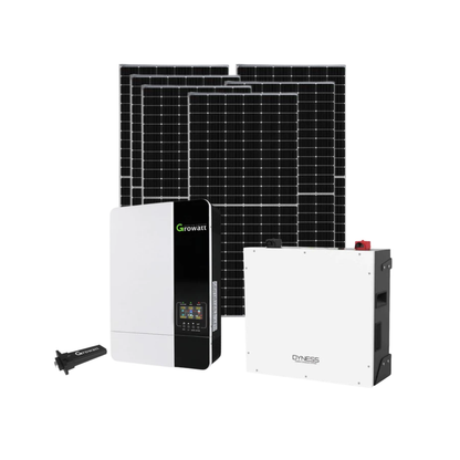 5KVA Growatt Hybrid Inverter 48V MPPT + 5.12kWh Dyness Lithium Battery + 6x 460W Tier 1 Solar Panel Combo Kit