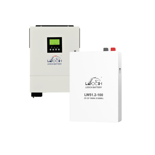 6.2kW Off-Grid Leoch Hybrid Inverter + 1x Leoch 5.12kWh Lithium Battery Kit