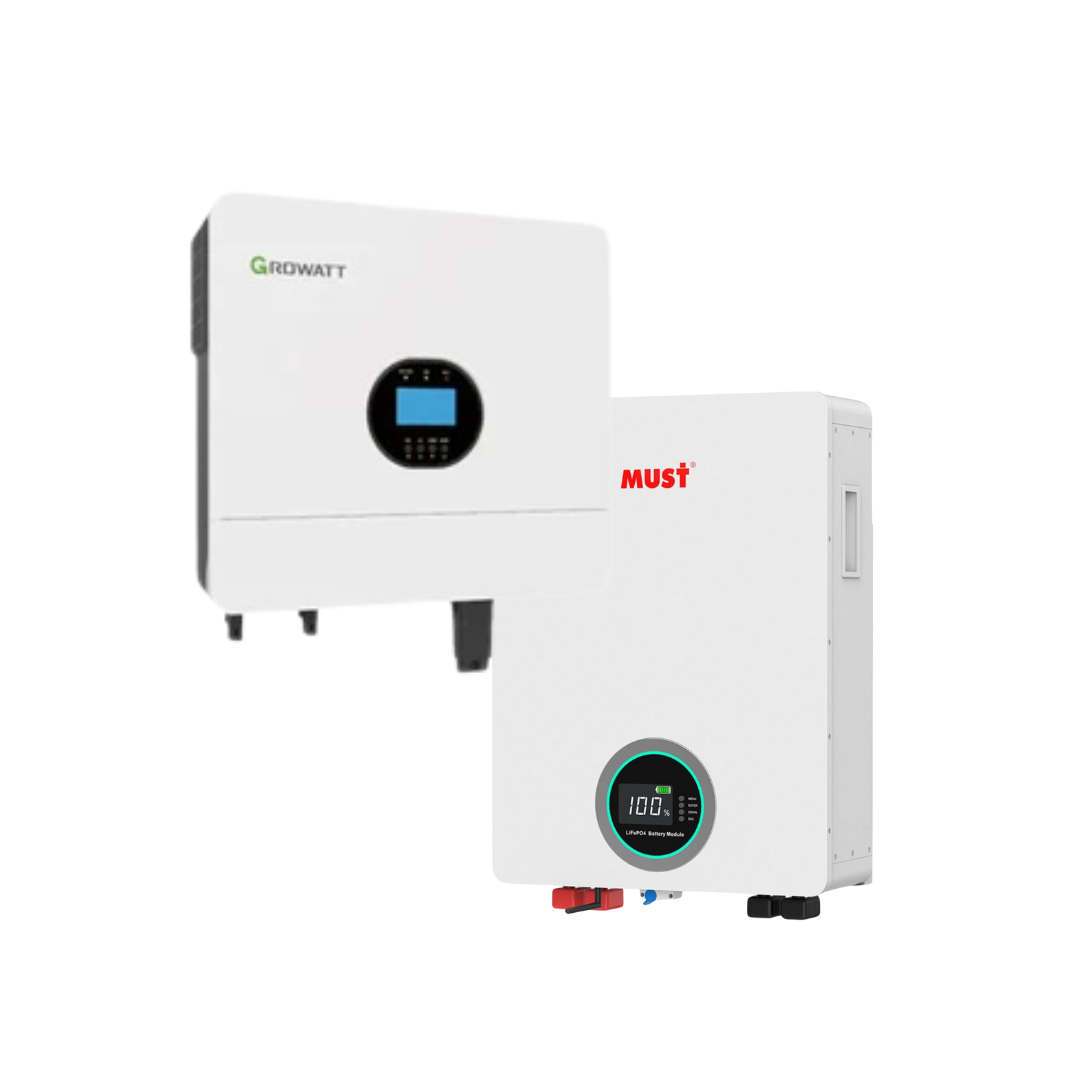 6KW Off-Grid Growatt Hybrid Inverter MPPT 100A + 5.12kWh MUST 48V Lithium Ecco Battery (Wall Mount)