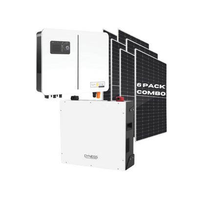 6KW Sunsynk Lynks Hybrid inverter + 6x 545W TIER 1 Solar Panels + 5.12kWh 1C Dyness Lithium Battery