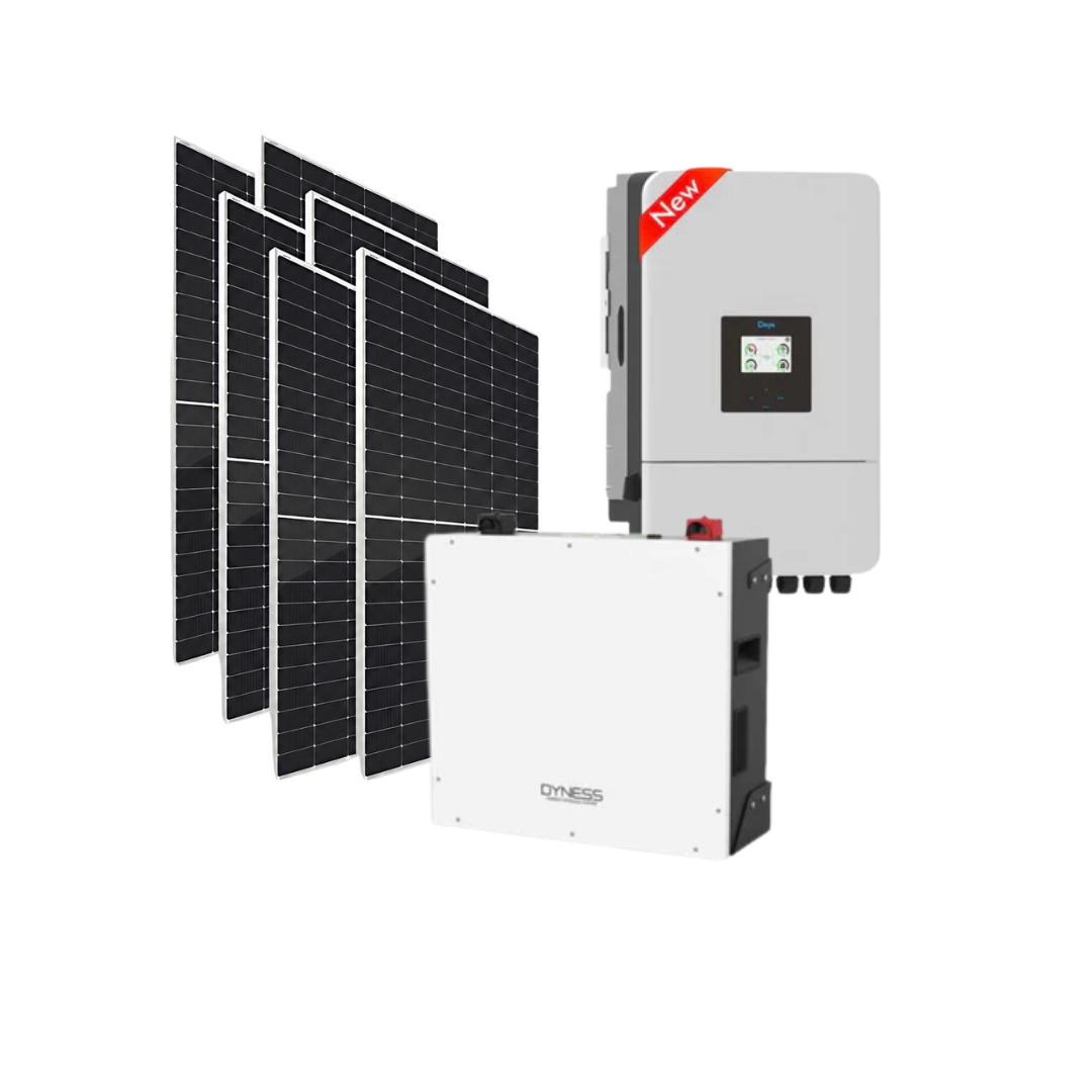 8KVA Deye Hybrid Inverter + 1x Dyness 5.12kWh Lithium Batteries + 6x 460W Tier 1 Solar Panel Back Up Combo