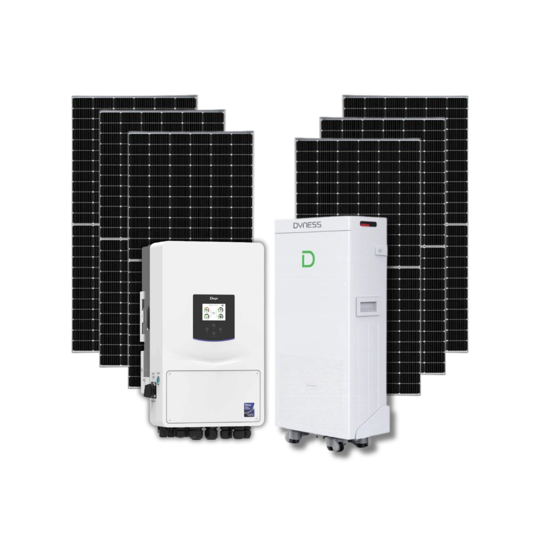 8KVA Deye Hybrid Inverter + 16.07kWh Dyness PowerBrick Max Battery + 6x 550W Tier 1 Solar Panel Backup Combo