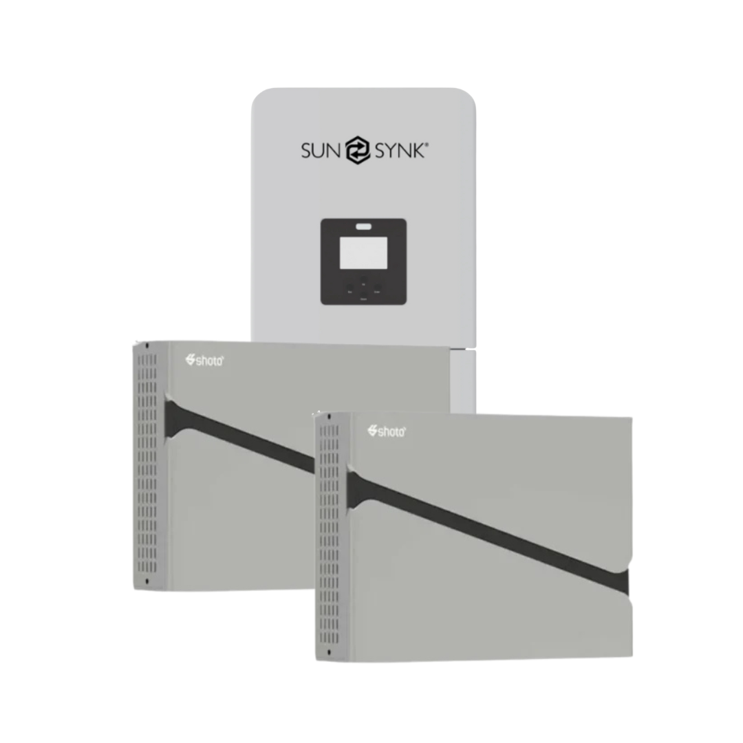 8KW Sunsynk Hybrid Inverter (SG05LP1 EU SM2) + 2x 5.12kWh Shoto HP10-BOX5 Pro Lithium Ion Battery Loadshedding Combo