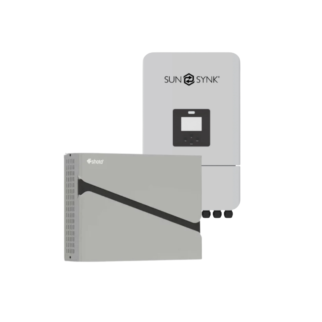 8KW Sunsynk Hybrid Inverter (SG05LP1 EU SM2) + 5.12kWh Shoto HP10-BOX5 Pro Lithium Ion Battery Loadshedding Combo