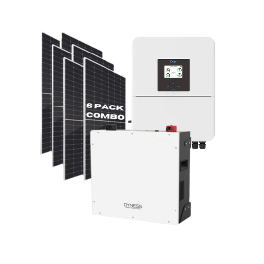 Deye 5KVA MPPT Hybrid Inverter + WIFI + 1x Dyness 5.12kWh Lithium Battery + 6x Tier 1 Solar Panels Off Grid Combo