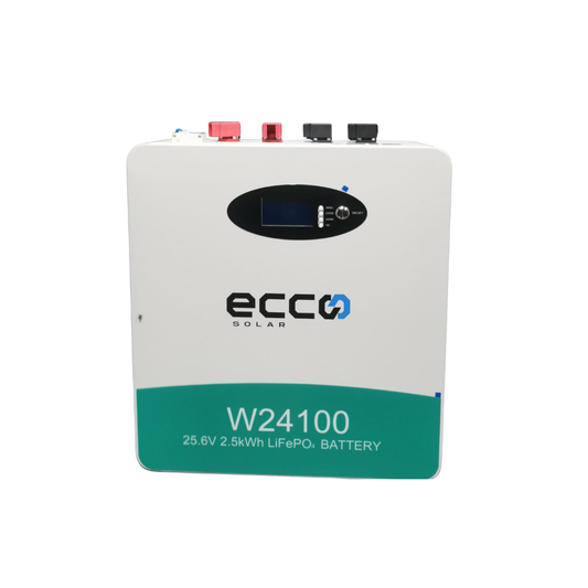 Ecco W24100 2.56kWh 25.6V 100Ah LiFePO₄ Lithium Battery