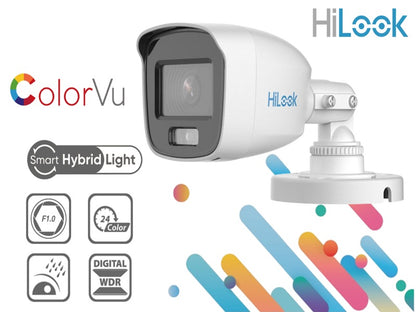 Hilook 8-Channel 1080P CCTV Kit – ColorVu Cameras, H.265 DVR, RG59 Cabling