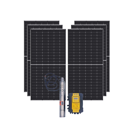 HZ Solar AC/DC Submersible Pump 100m + 6x 460W Solar Panels – 16m³/h / 100m Head / Off-Grid Water Solution