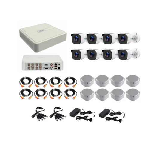 Hilook 1080P 8-Channel DVR CCTV Kit – 8× 2MP Bullet Cameras DIY System