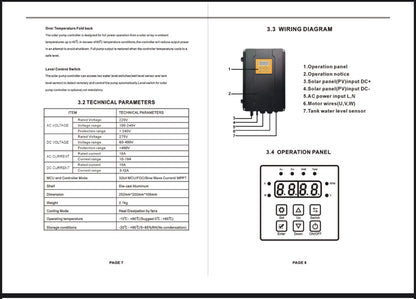 HZ Solar AC/DC Submersible Pump 220m + 6x 460W Solar Panels – 6.8m³/h / 220m Head / Off-Grid Water Solution