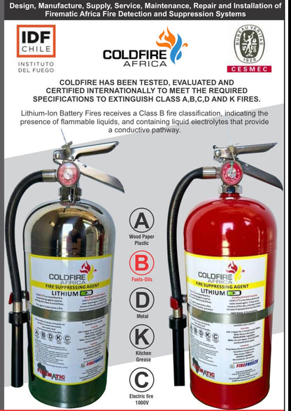 9L ColdFire Lithium-Ion Fire Extinguisher