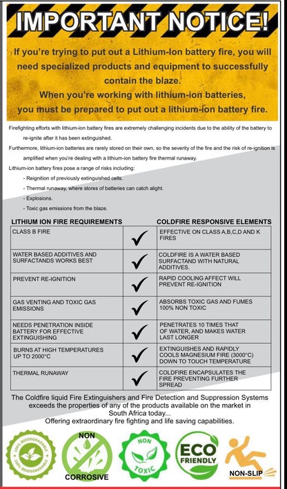 9L ColdFire Lithium-Ion Fire Extinguisher