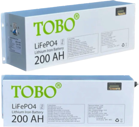 2.56kWh 200AH 12V TOBO Lithium Battery