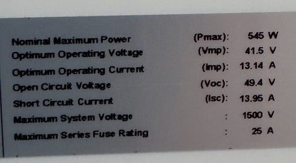 545W CANADIAN MONO PERC Solar Panel (CS6W-545MS)