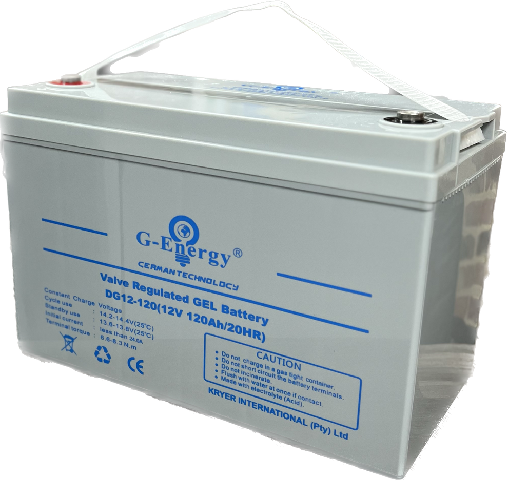 120ah G Energy 12v Deep Cycle Gel Battery The Solar Step 6146