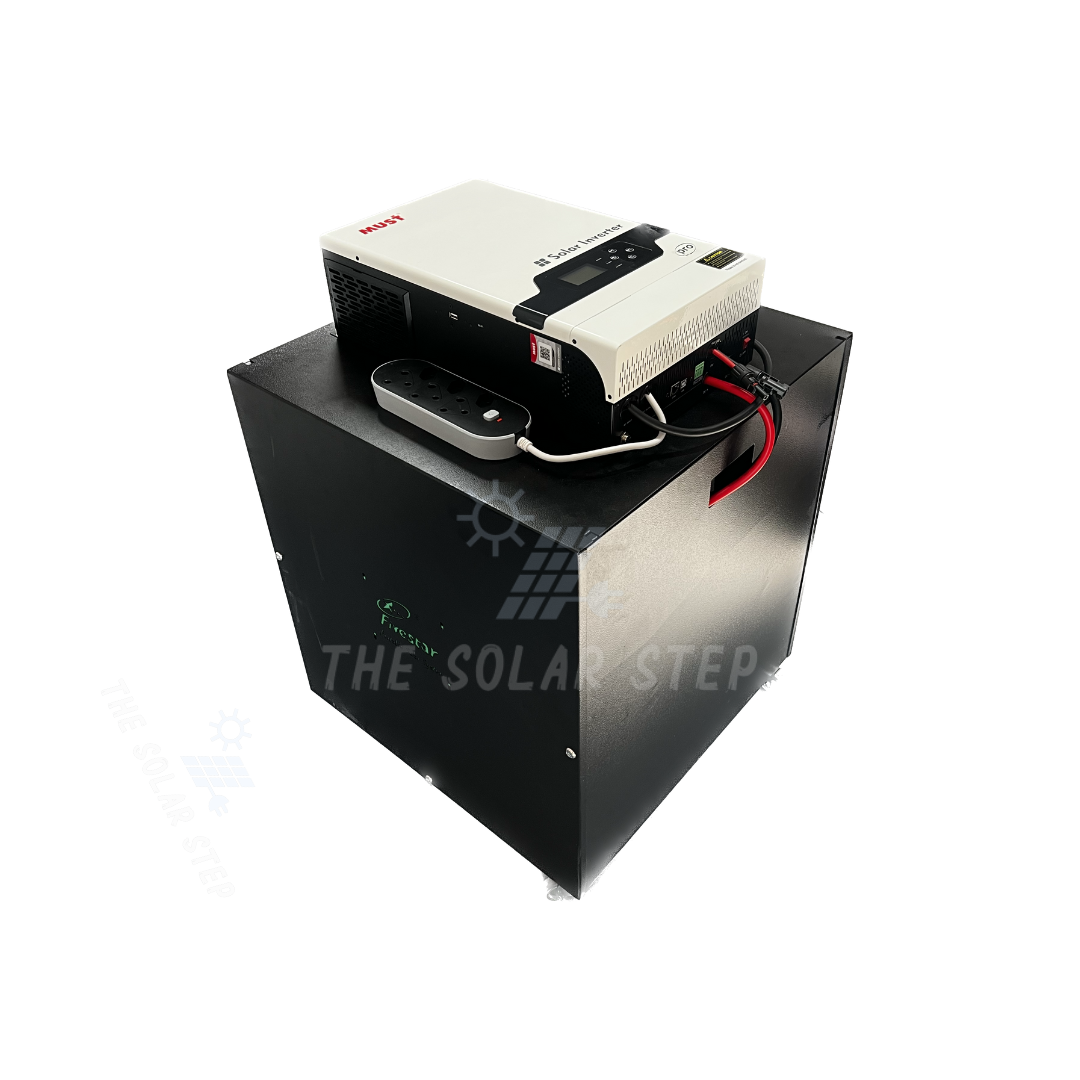 5.2KVA / 5200W MUST Portable Plug & Play Power System + 4x 200AH Deep Cycle Gel Batteries (SOLAR READY)