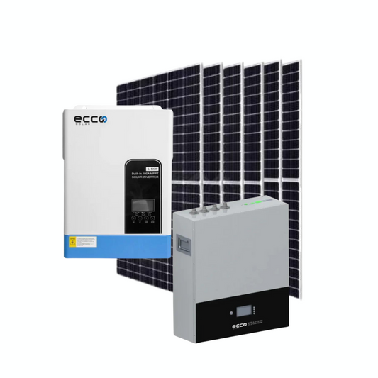 5.5KVA / 5500W Ecco Hybrid Inverter + 51.2V 100AH ECCO 5.12kWh Lithium Battery + 6 X 580W MONO SOLAR PANELS INVERTER COMBO