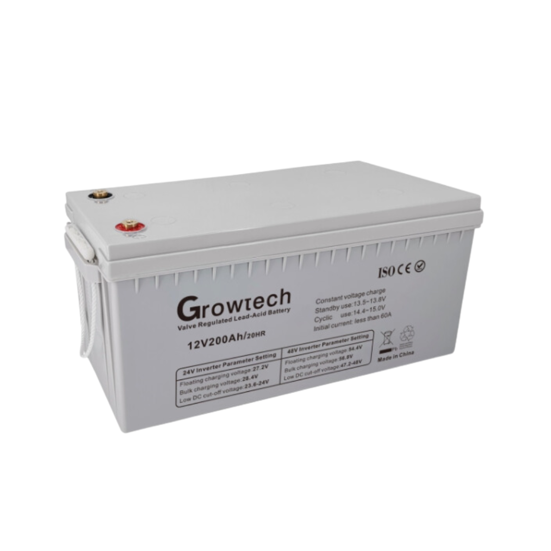 12V 200AH GROWTECH Deep cycle Gel Battery