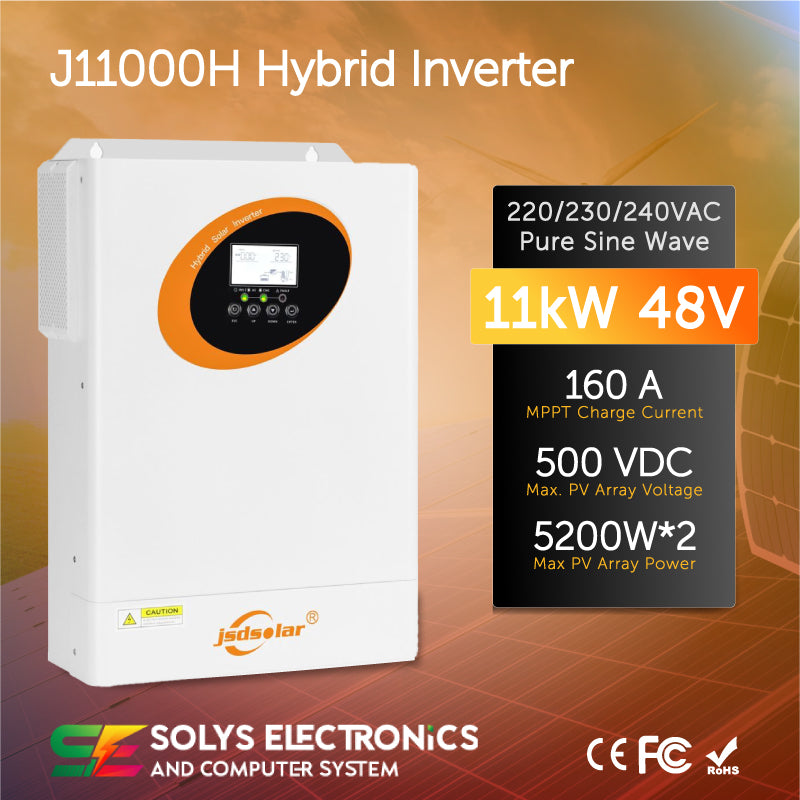 11KVA JSD Solar Hybrid Inverter MPPT 48V + 5.12kWh Ecco Lithium Battery + 6x 560W Tier 1 Solar Combo