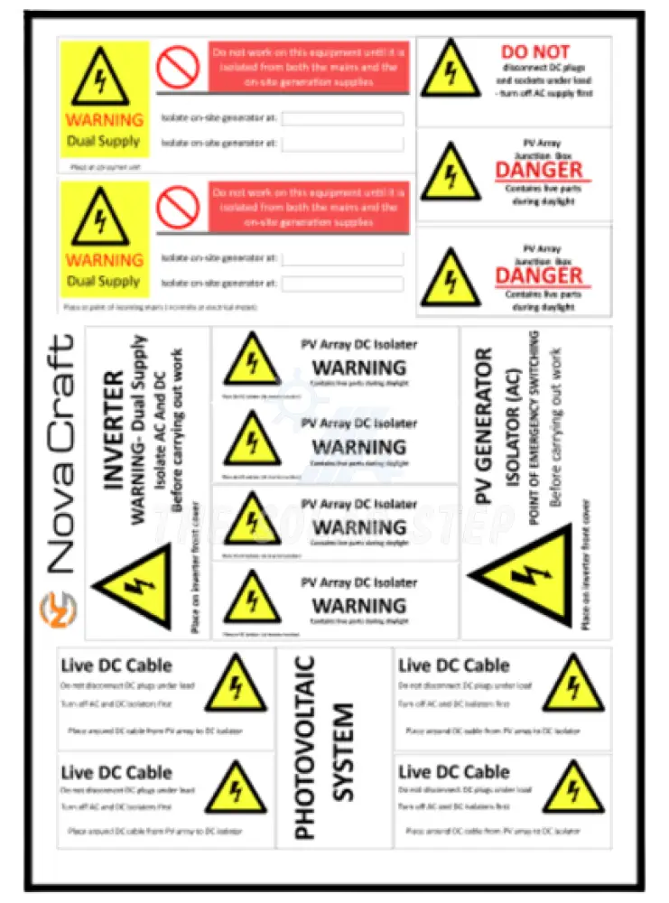 Solar Installation Stickers