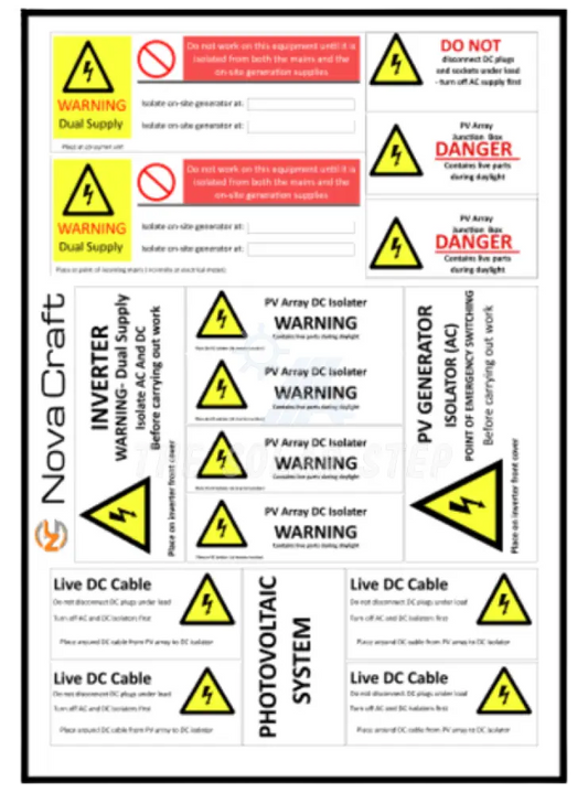 Solar Installation Stickers