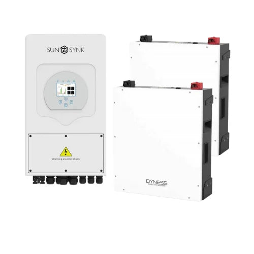 5.5KVA Sunsynk Hybrid Inverter + 2x Dyness 5.12kWh Lithium Battery