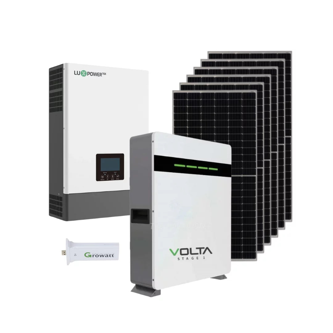 5KVA LuxPower Hybrid Inverter Load Shedding Combo + Volta Lithium Battery Stage 1 (5.12kWh) + 580 Mono Crystal Solar Panels